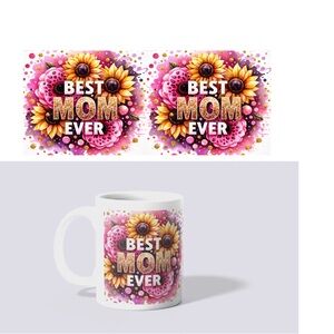 Best Mom Ever Floral Mug